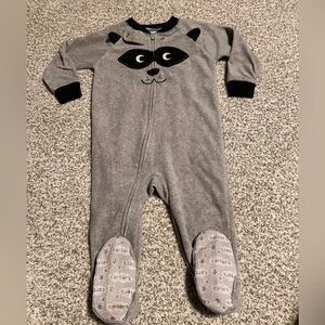 Carter's Gray and Black Raccoon Footie